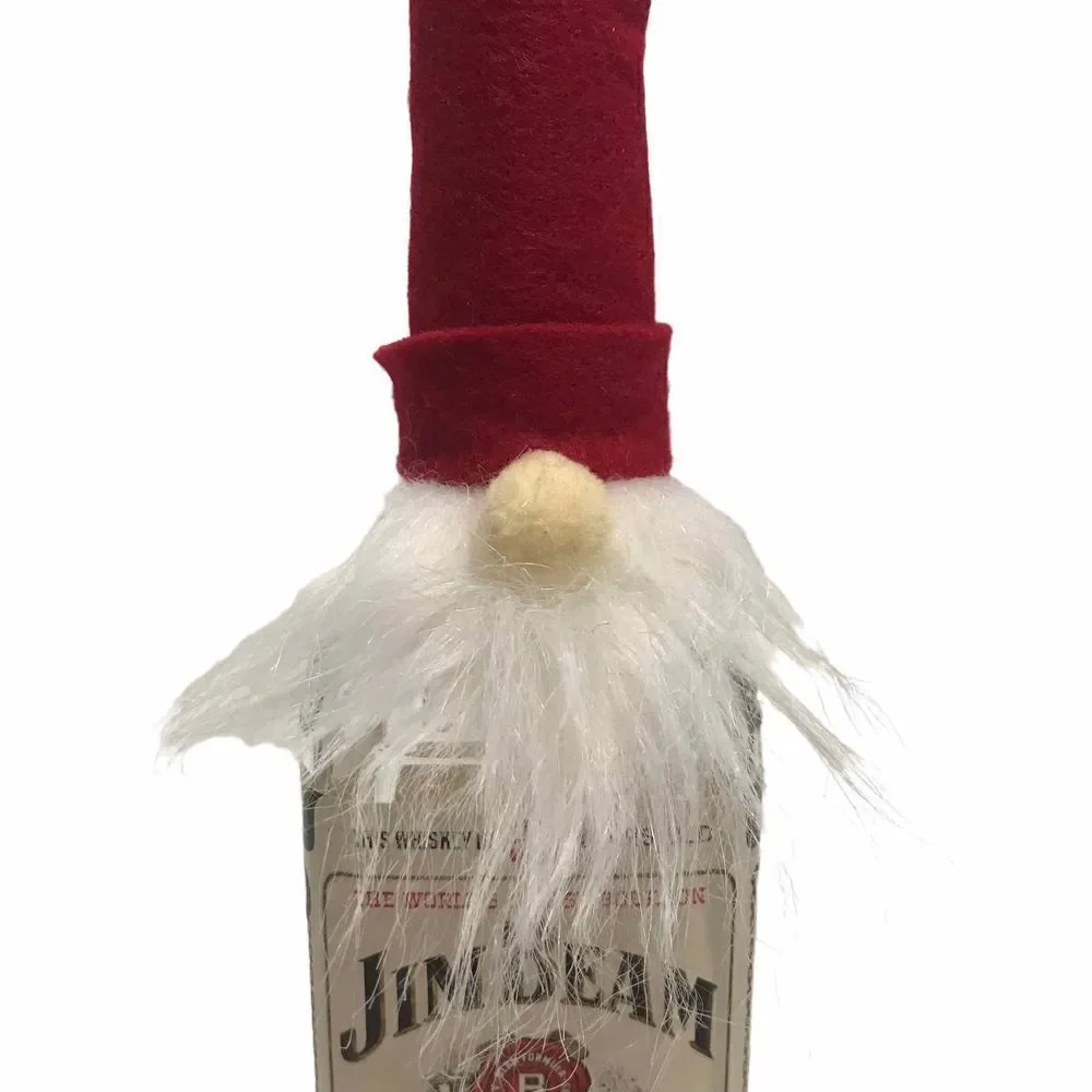 Santa Gnome Bottle Topper Christmas holiday